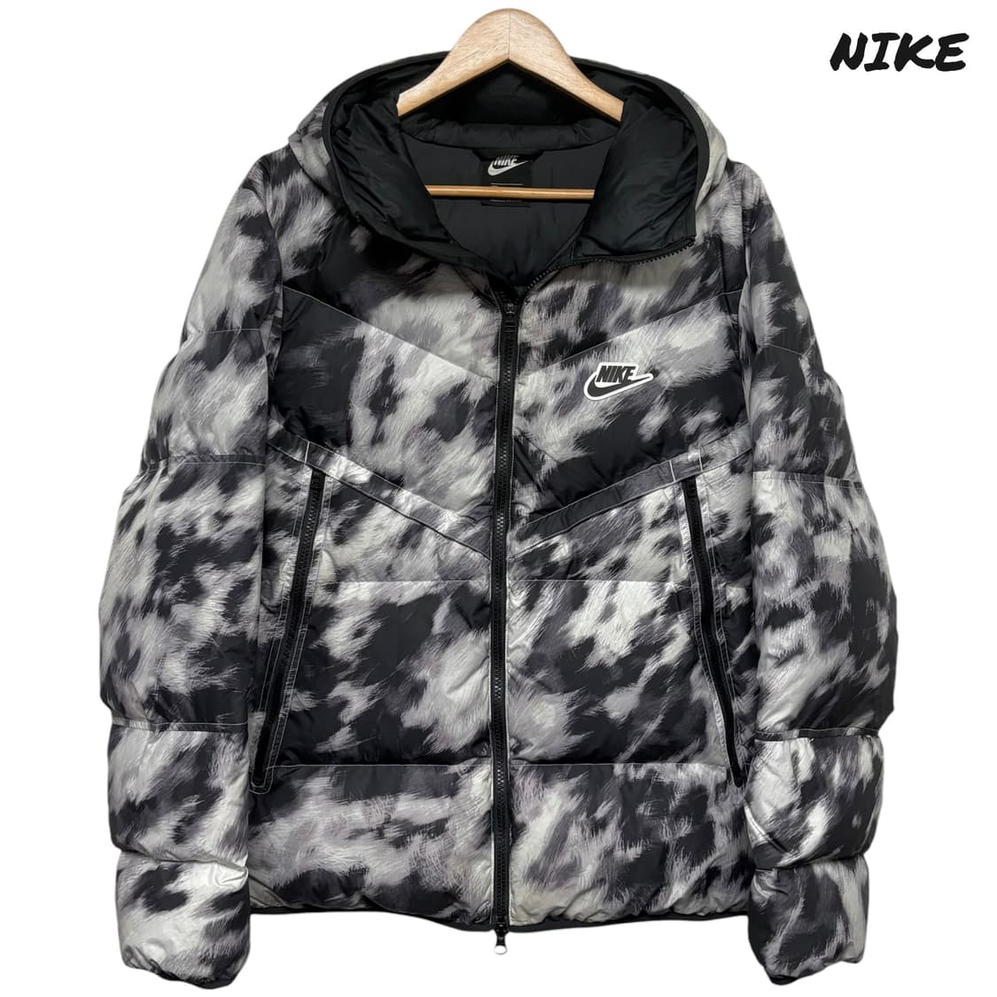 3706 나이키 블랙 오리털 덕다운 패딩 상품이미지1