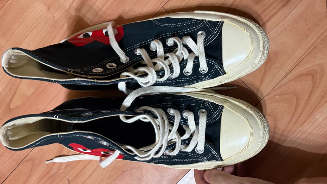 컨버스 x 플레이 꼼데가르송 척 70 하이 블랙 265 상품이미지6