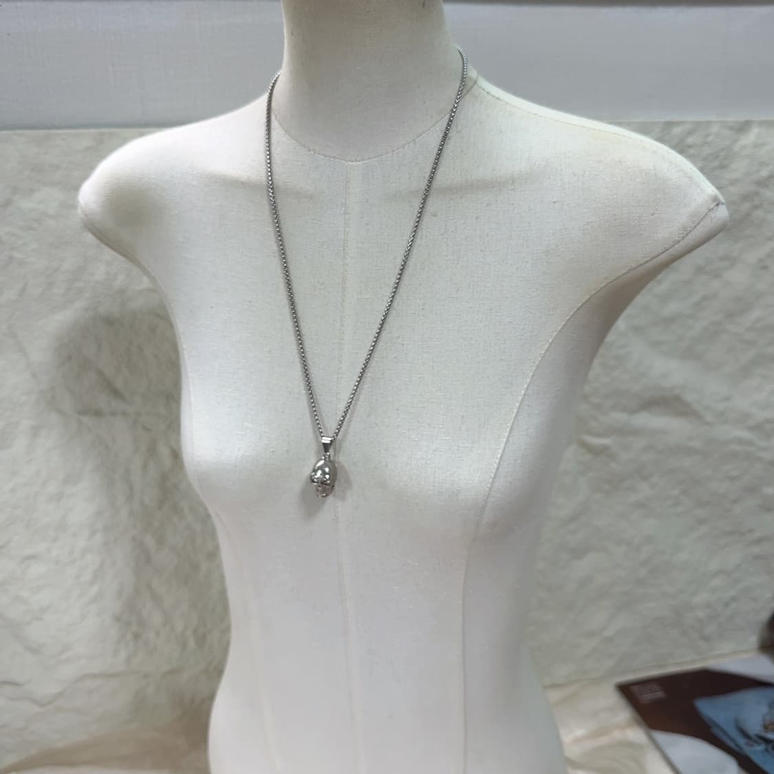 빈티지  해골 박스체인 목걸이 상품이미지1