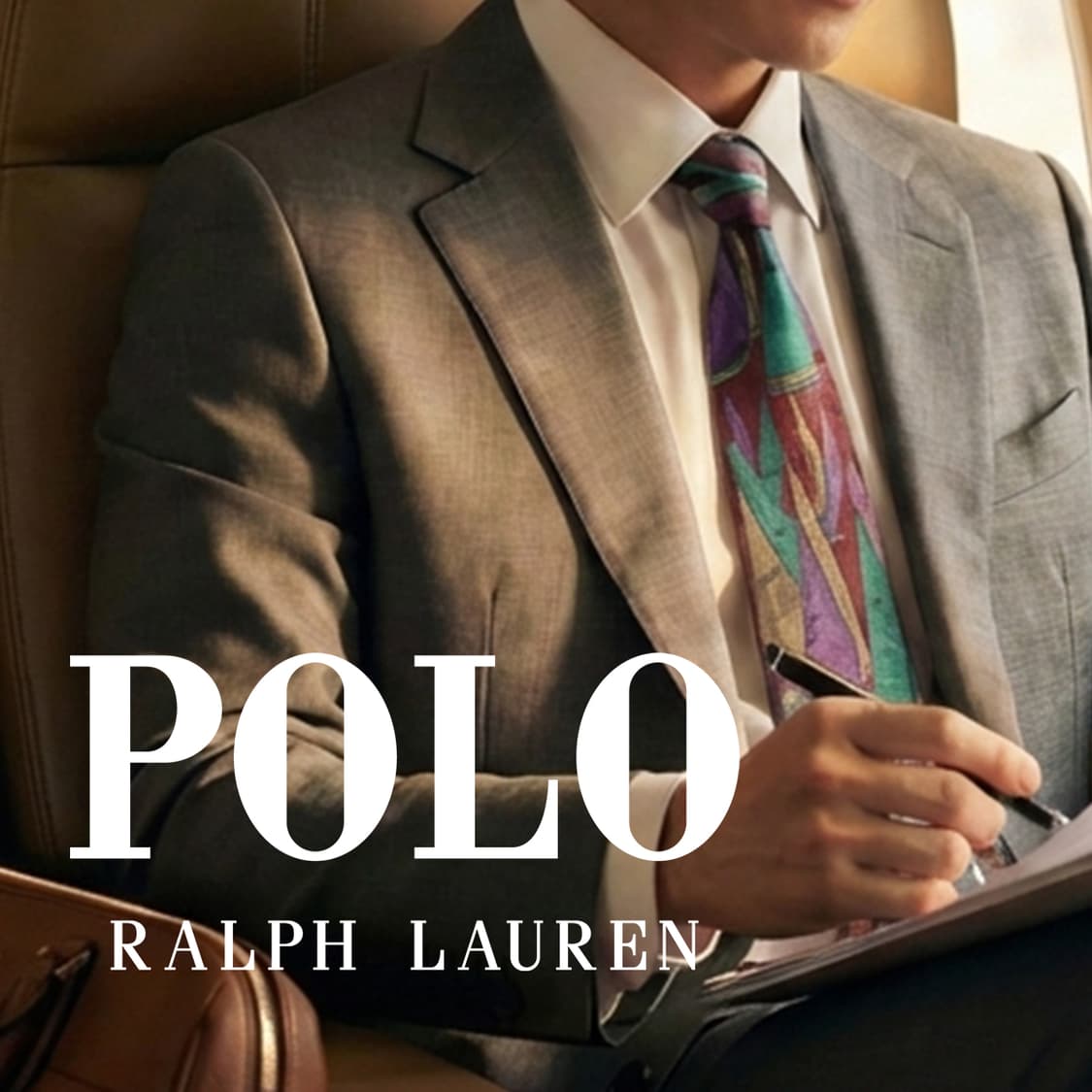 폴로 랄프로렌 넥타이 브라운 멀티 패턴 A+~A등급 K2487 상품이미지1