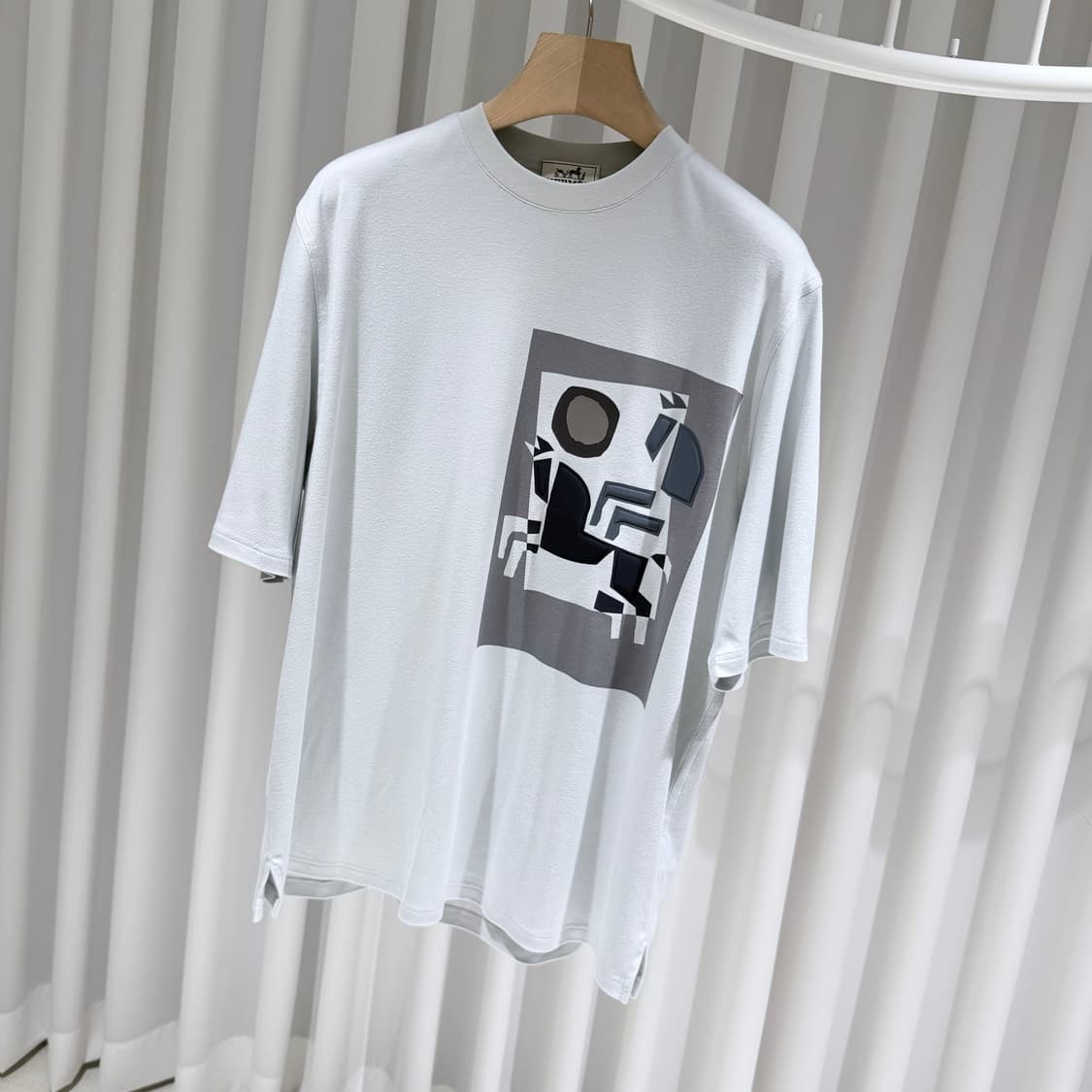(S+급/L) / 에르메스 벨키로브 패치 크루넥 코튼 반팔 티셔츠 상품이미지2