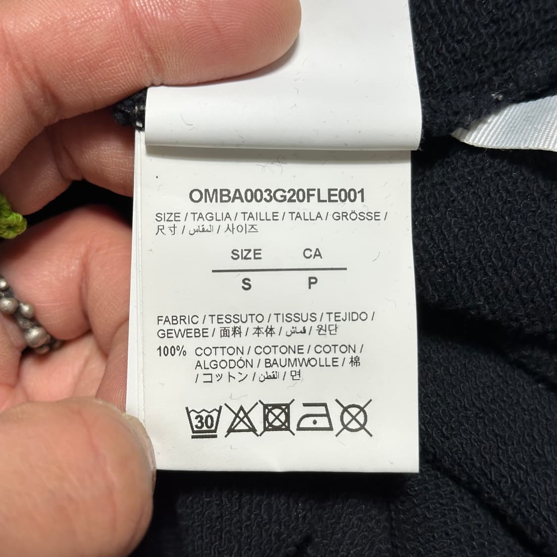 S 오프화이트 브러쉬드 다이애그 블랙 맨투맨 상품이미지6