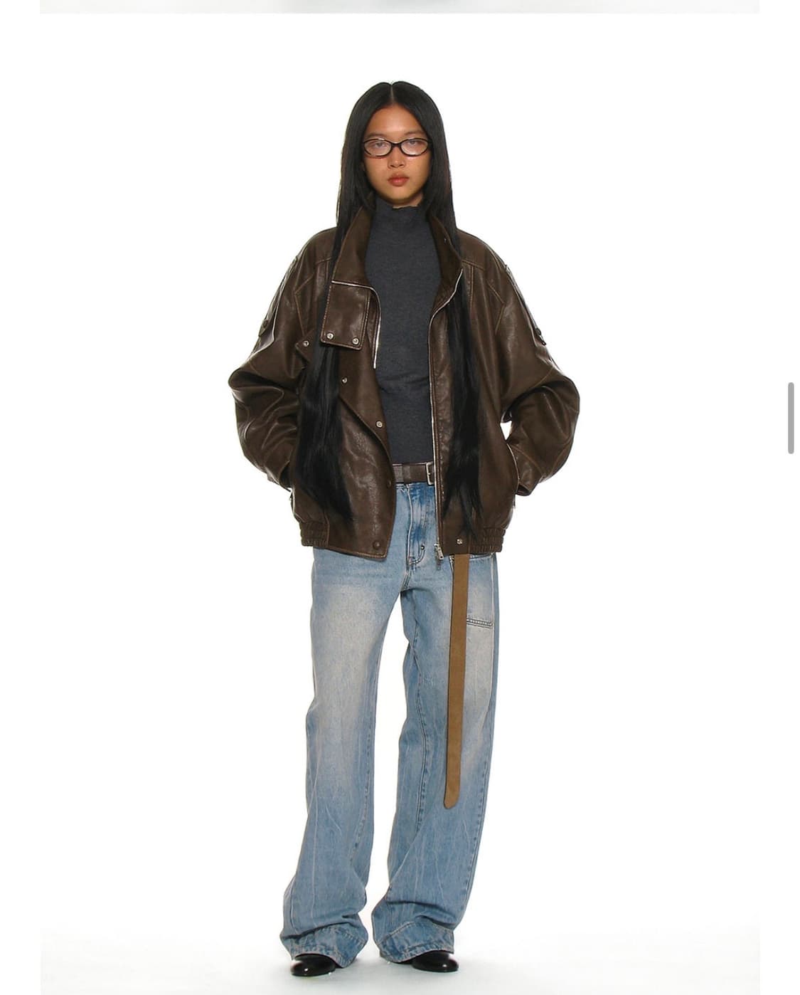 파르티멘토 우먼 레더봄버자켓 상품이미지2