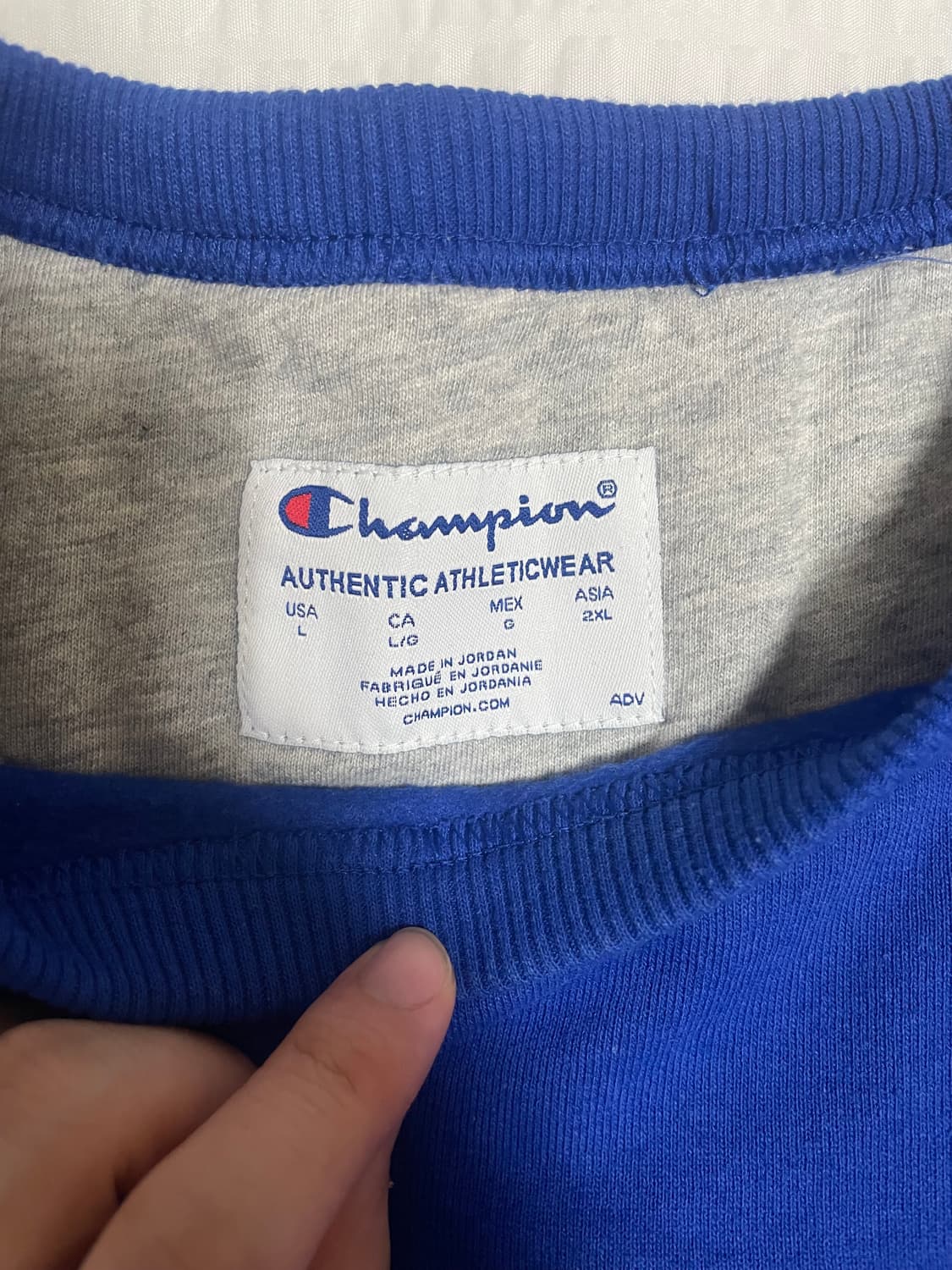 챔피온 파란색맨투맨 상품이미지2