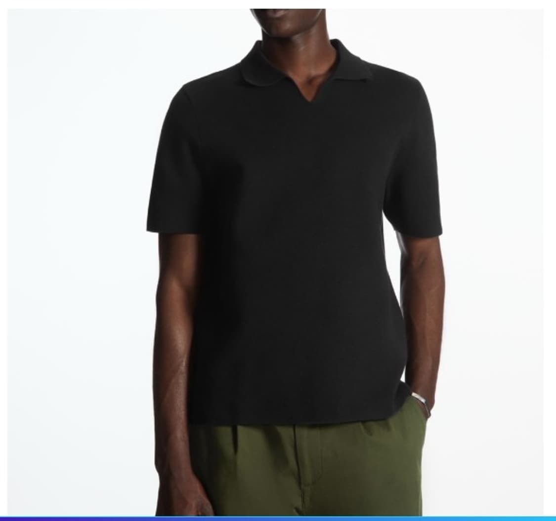 COS 코스 남자 레귤러핏 니트 폴로 셔츠 L 상품이미지1