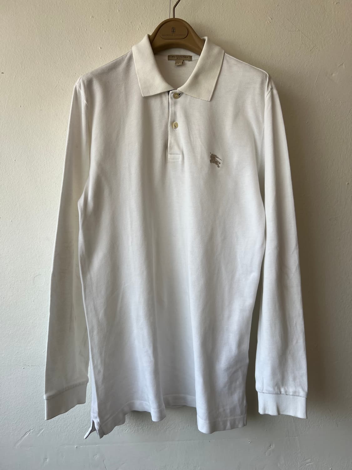 버버리 남성 화이트 PK카라티셔츠 긴팔티셔츠 상품이미지2