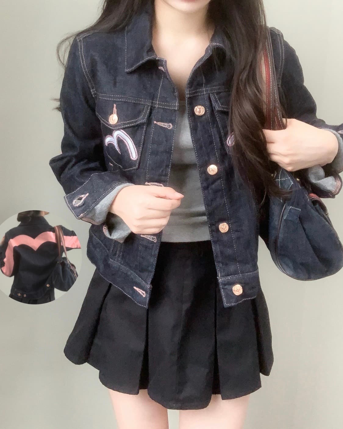 에비수 데님 자켓 상품이미지1