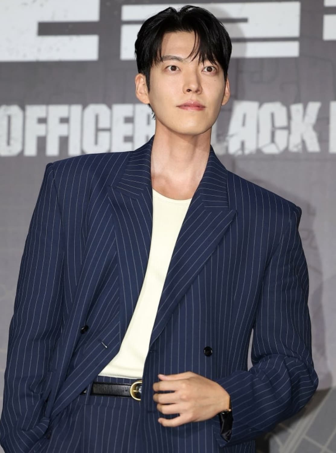 24FW 렉토 서스테너블 핀 스트라이프 듄 아워글라스 자켓 다크 네이비 상품이미지2