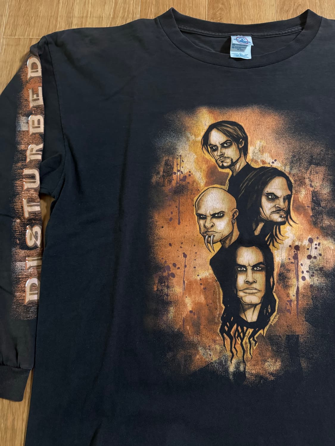 빈티지 00s 밴드 Disturbed 카툰 롱슬리브 상품이미지2