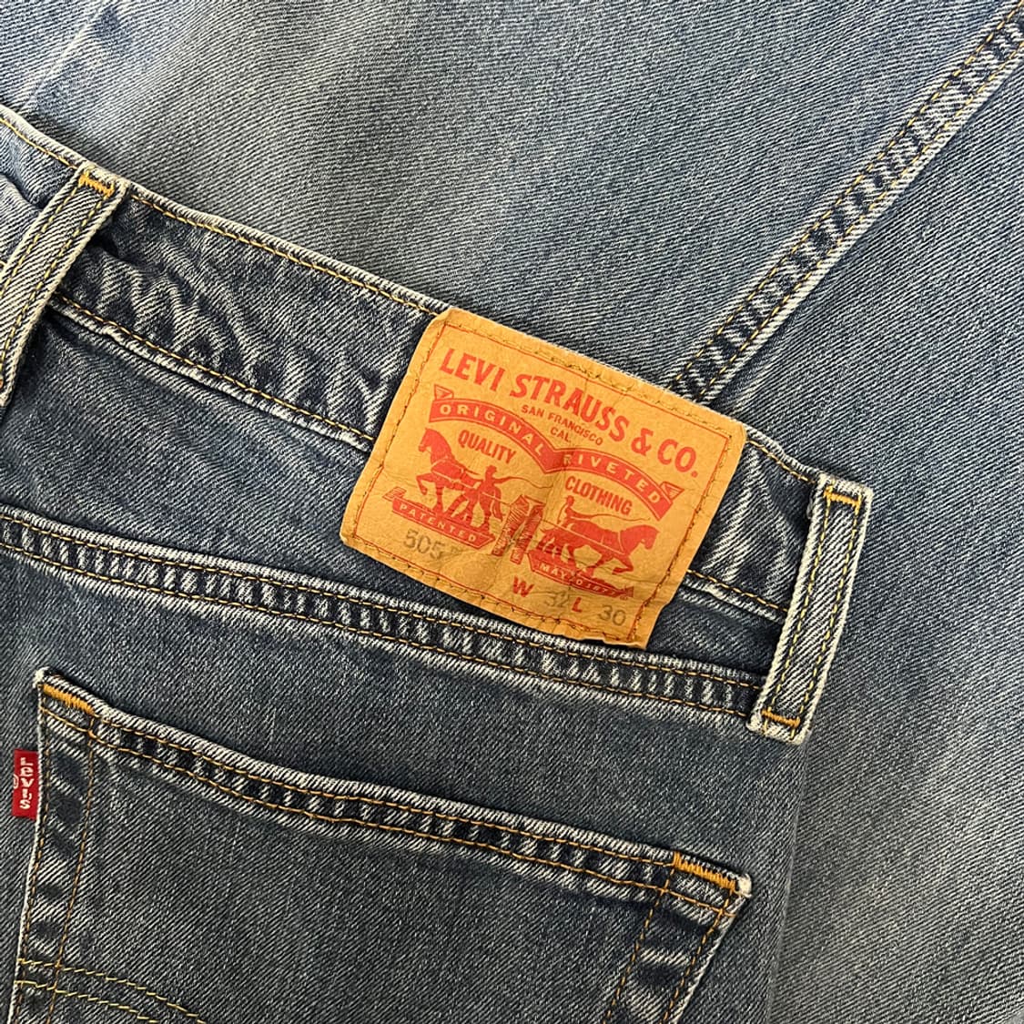 리바이스 505 연청 데님 팬츠 청바지 32 상품이미지4