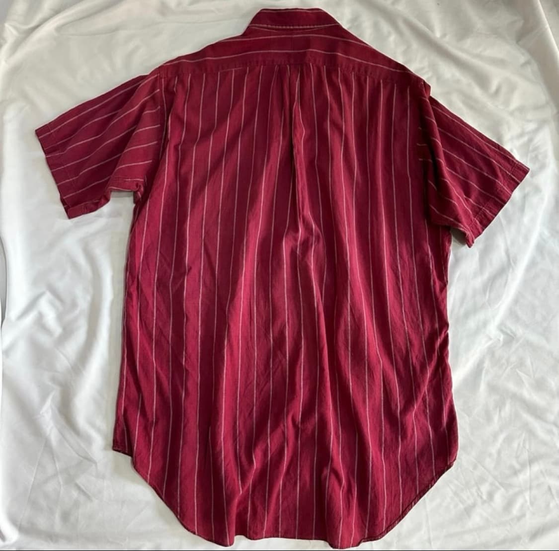 폴로 버건디 스트라이프 반팔 셔츠 상품이미지4