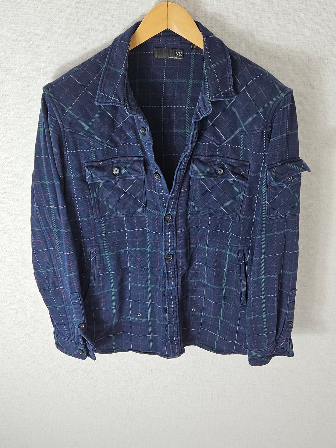 UxU 유니클로 언더커버 일본판 클래식 코튼 체크셔츠 빈티지 L 상품이미지3