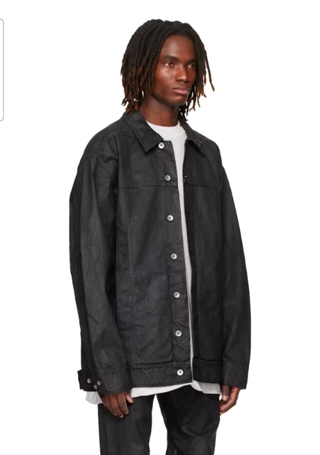 릭오웬스 SS26 왁스 코팅 점보 워커 자켓 DBK  상품이미지3