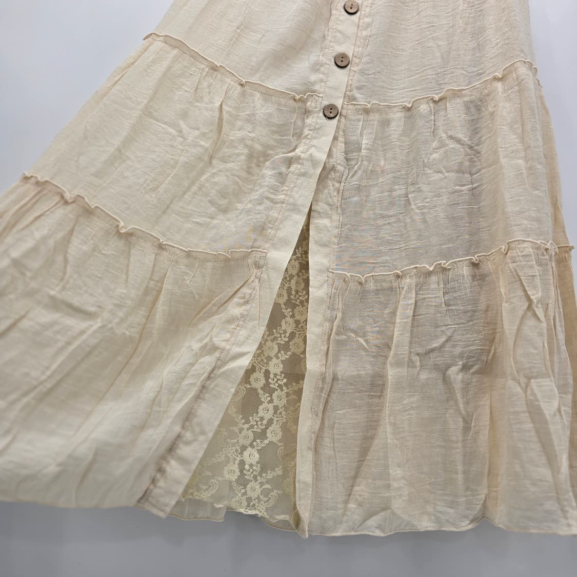 일본 빈티지 내추럴 레이스 모리걸 롱 스커트 상품이미지2