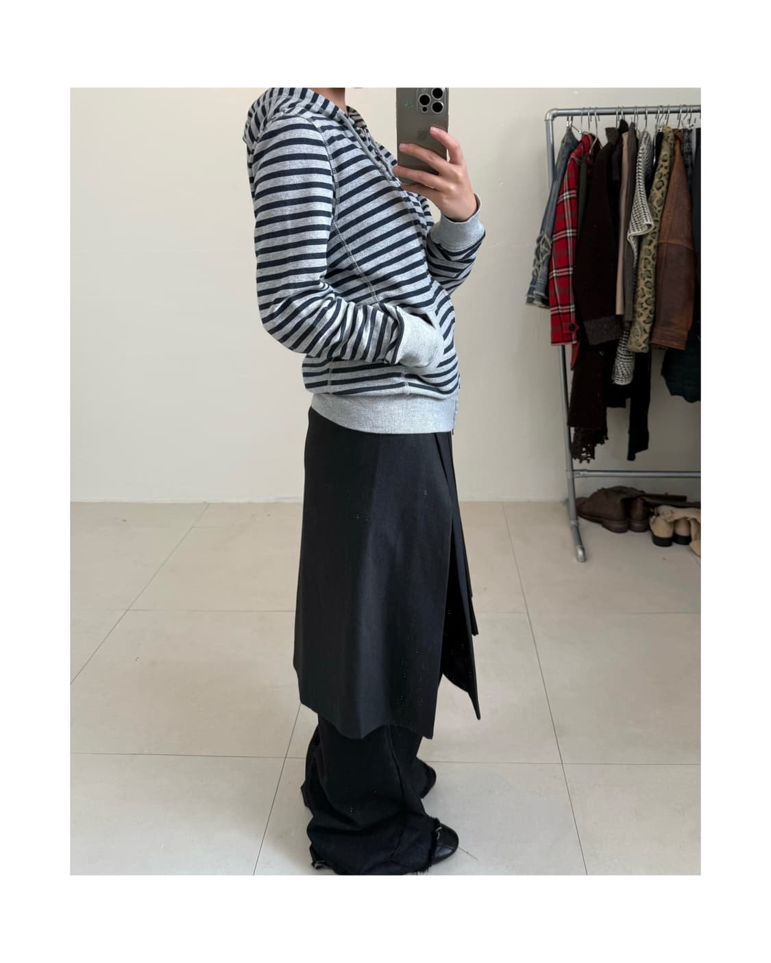 빈티지 스트라이프 후드집업 상품이미지6