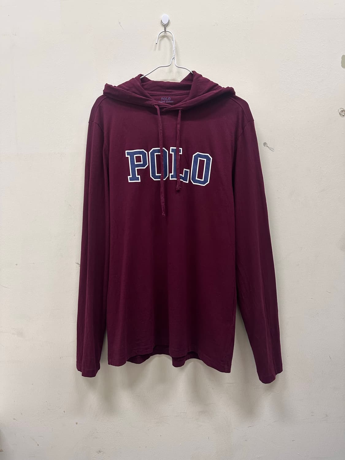 폴로랄프로렌 버건디 후드 롱슬리브 상품이미지1
