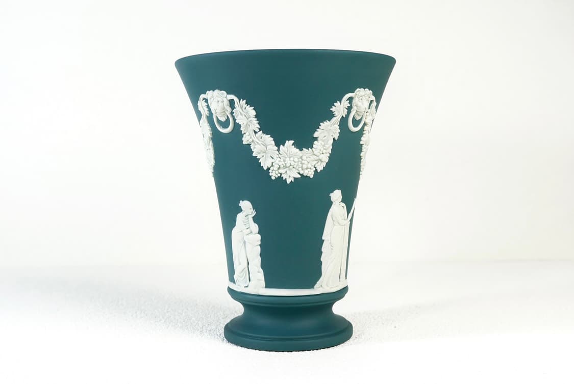 [영국엔틱] 웨지우드 제스퍼웨어 틸그린 사자머리 라지 베이스 화병 상품이미지4