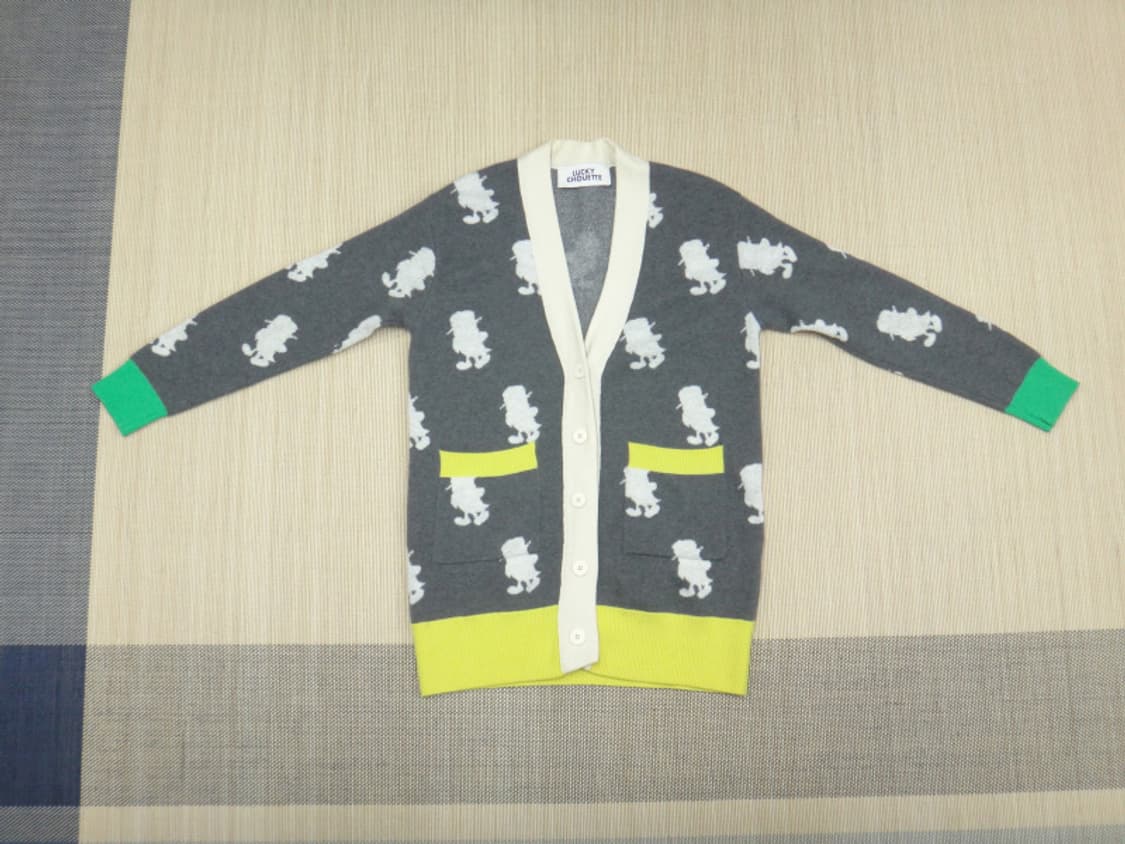 (FREE) 럭키슈에뜨 YO 슈에뜨 컬러블록 가디건 상품이미지2