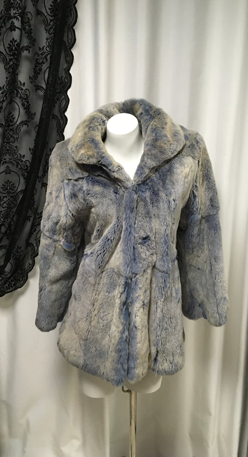 Vintage 오버핏 파스텔 블루 퍼자켓  상품이미지4