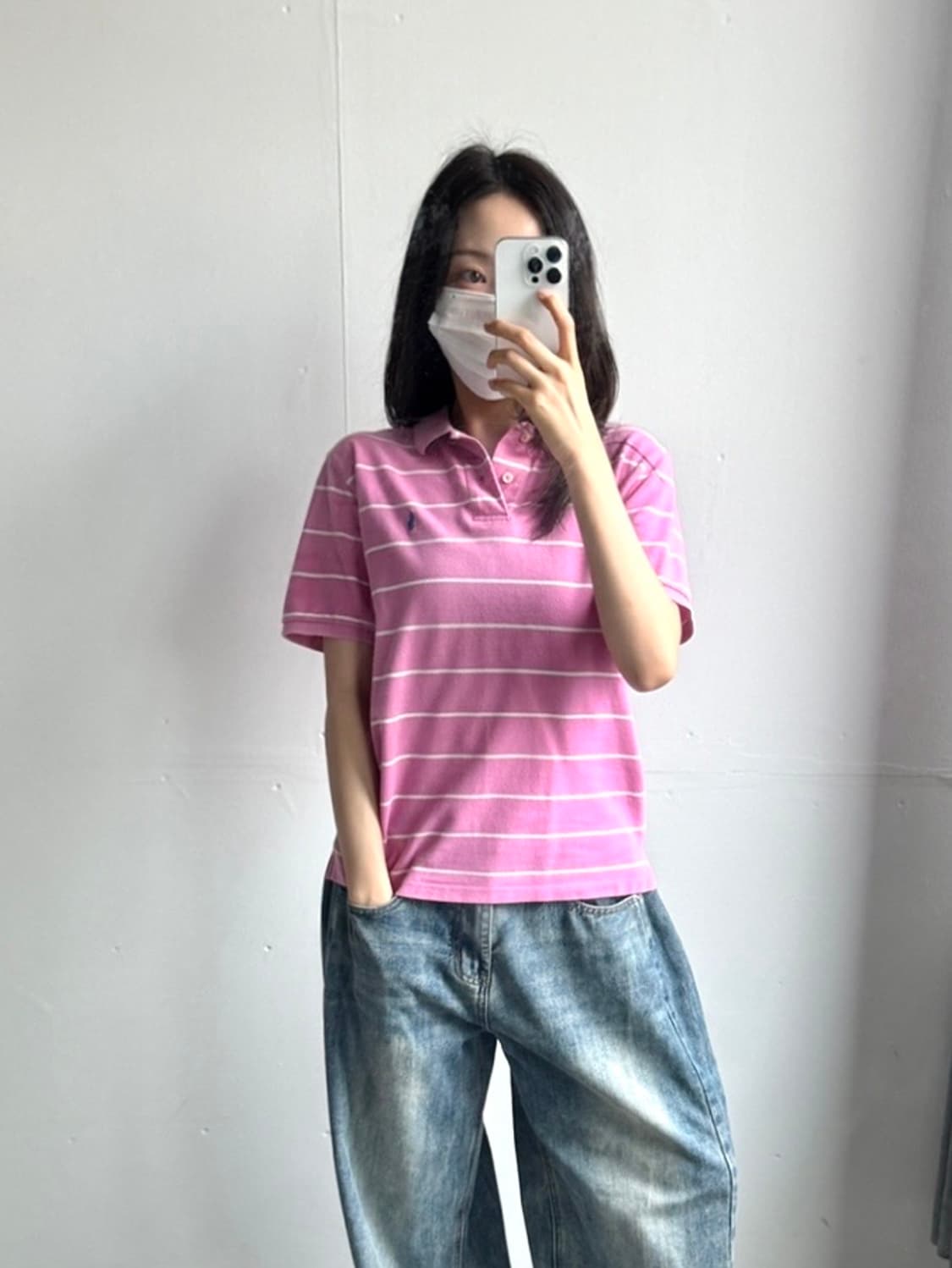 폴로랄프로렌 스트라이프 카라 반팔티셔츠 상품이미지1