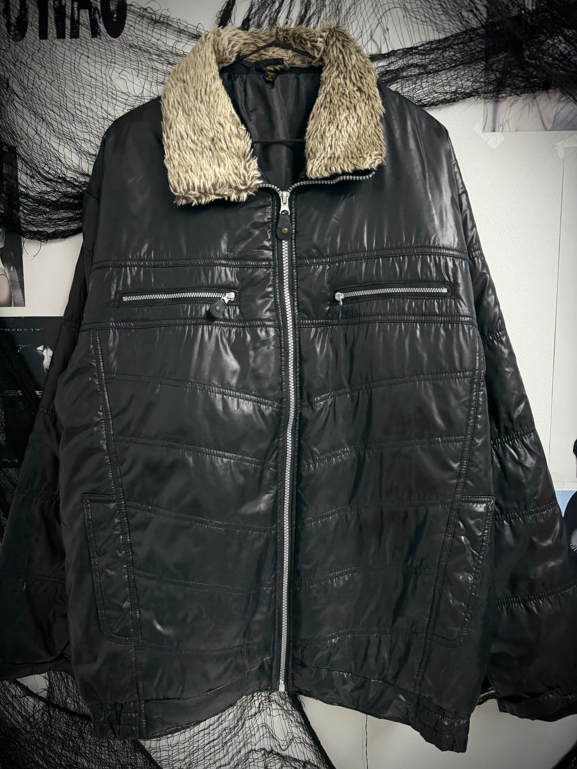 00s fur zipper detailed jumper 상품이미지2