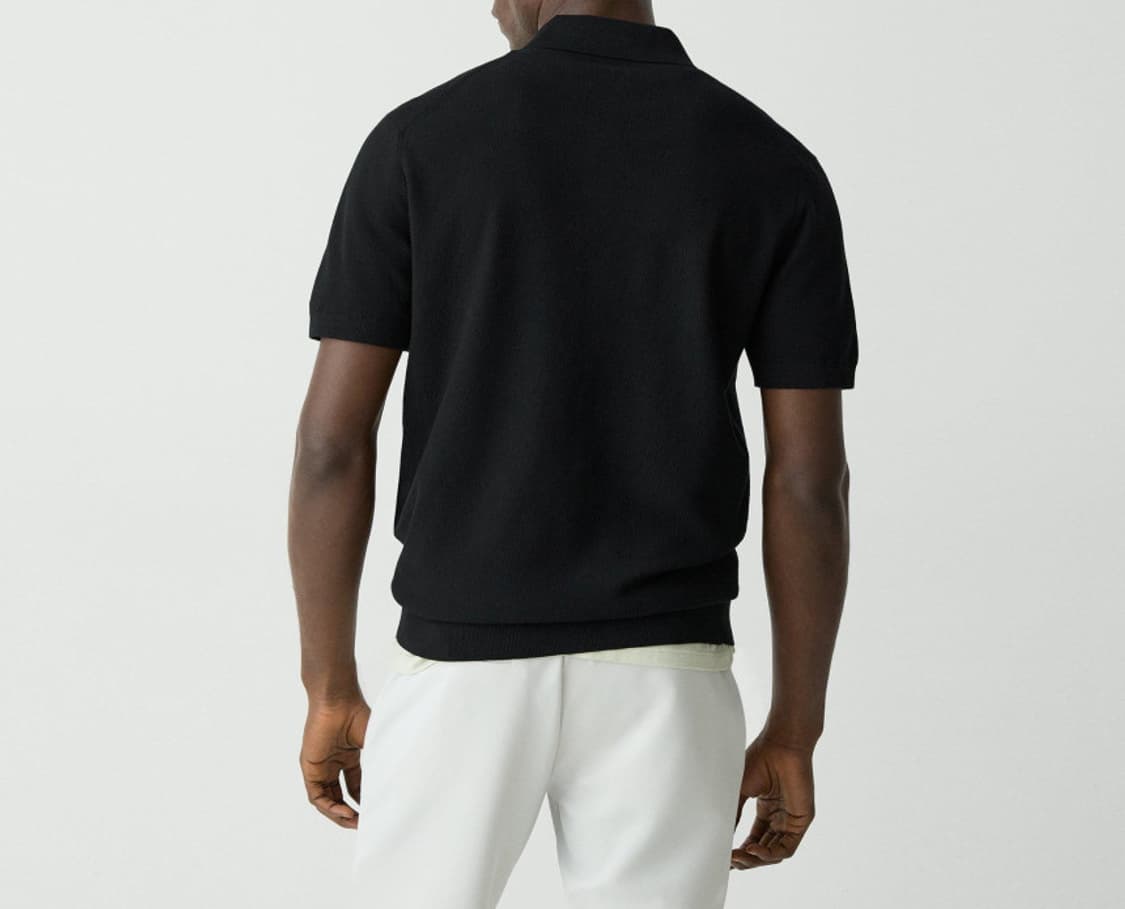 띠어리/ 라이트 빌렌 고리스 폴로 블랙/ XXL 상품이미지4