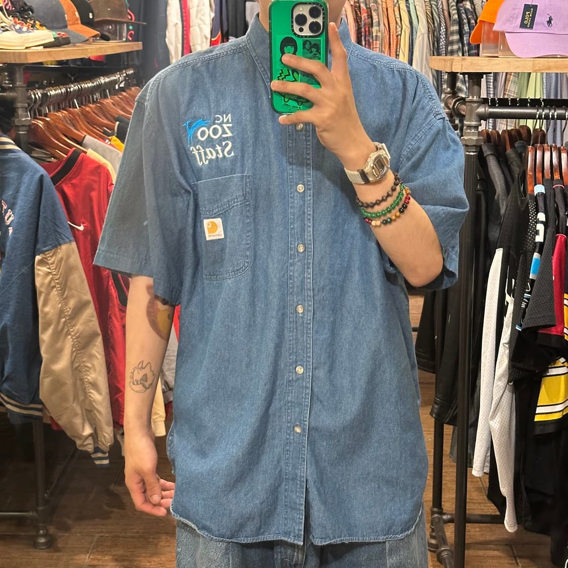 [HI] 칼하트 반팔 데님셔츠 상품이미지1