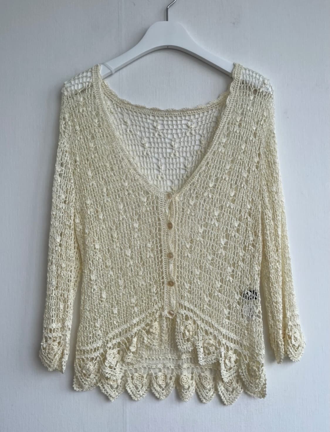 아이보리 크로셰 레이스 가디건 상품이미지3