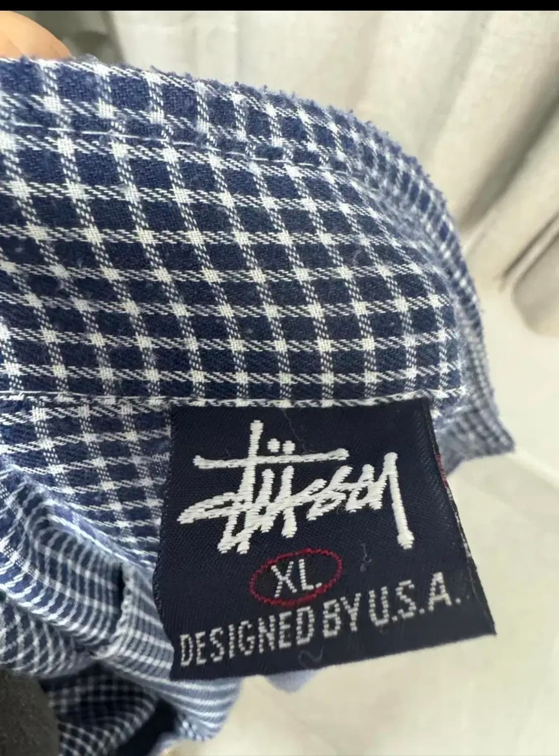 [XL] 올드 스투시 깅엄체크셔츠 상품이미지3