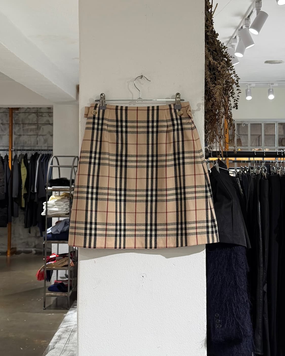 버버리 베이지 노바체크 울 미니스커트 상품이미지4