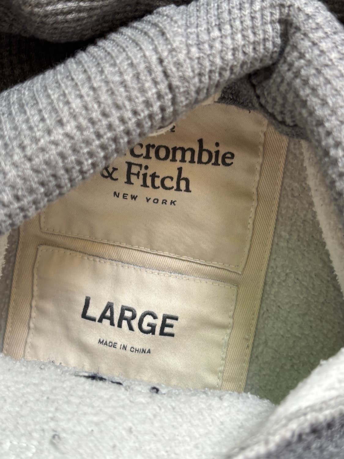 아베크롬비앤피치 그레이 후드티 라지 상품이미지4