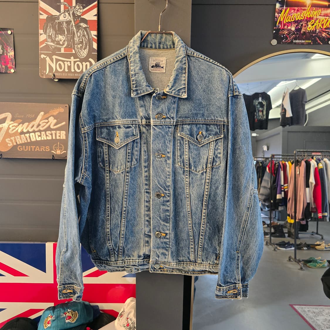 BASIC WORKS 데님 자켓 워크자켓 오버핏 상품이미지1