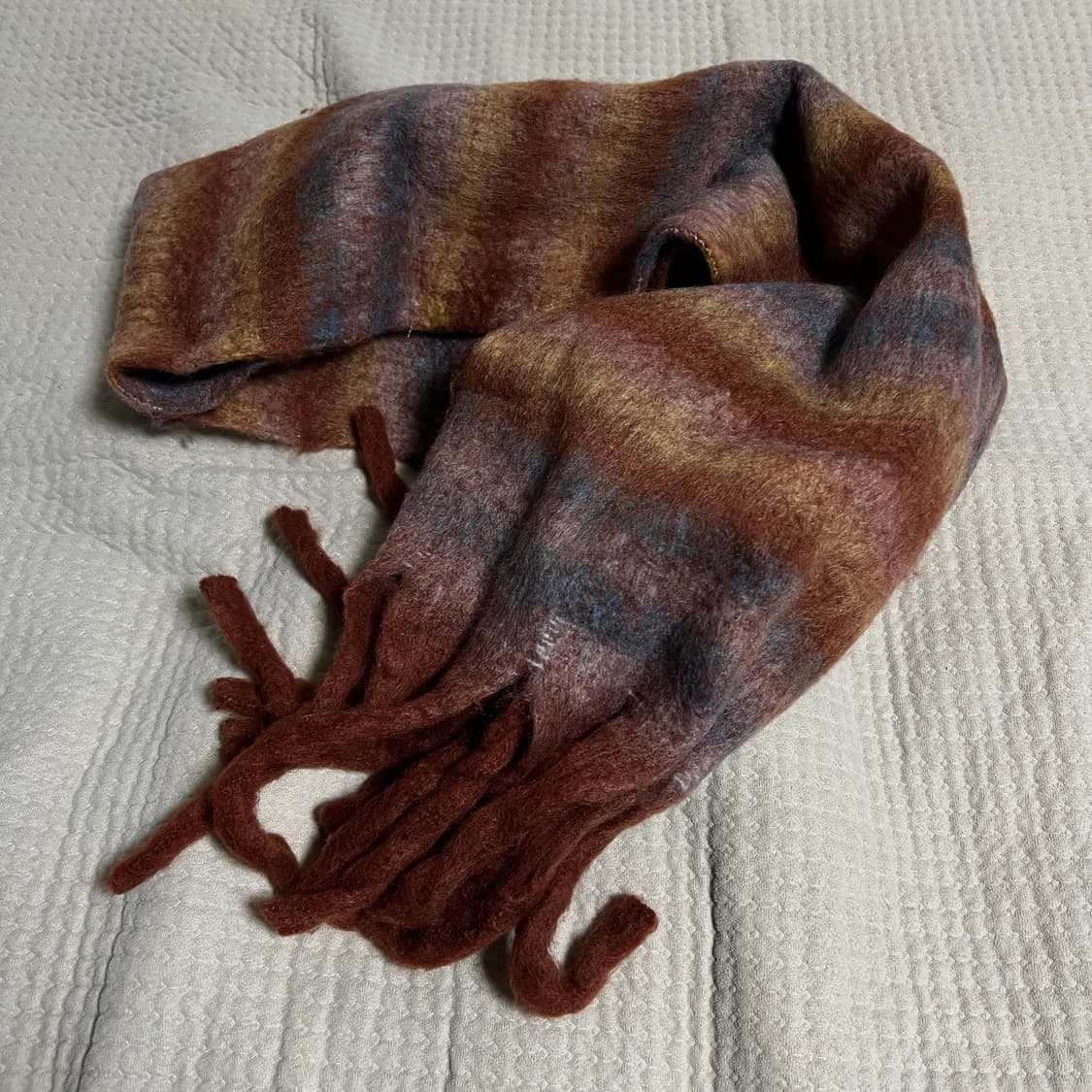 일본감성 스트라이프 배색 머플러 상품이미지3