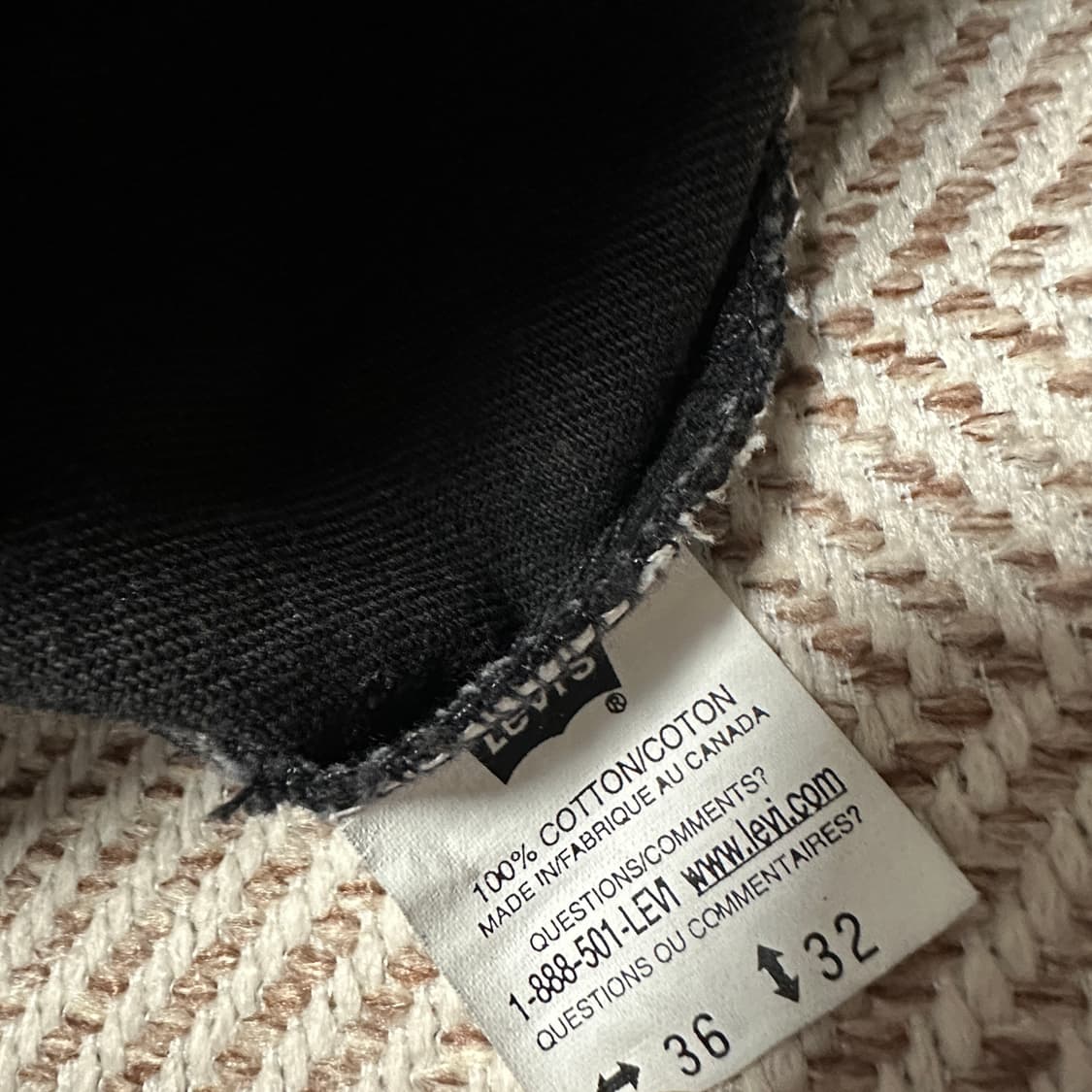 LEVI'S canada made orangetab black jeans 상품이미지4