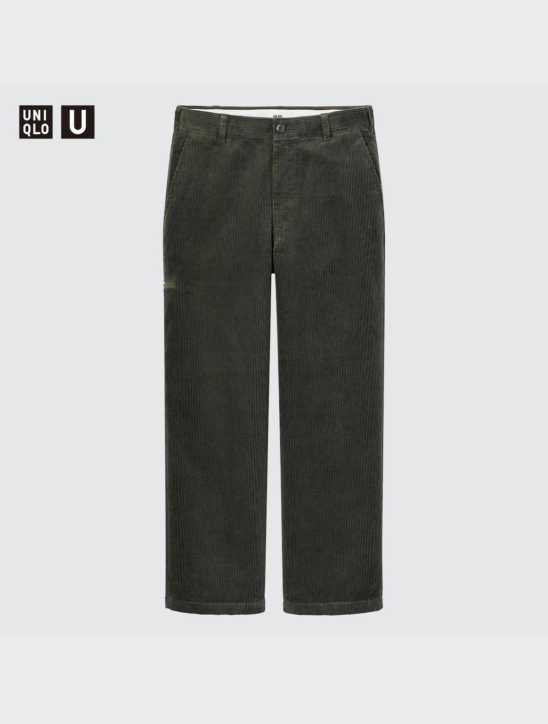 [유니클로] 유니클로U 코듀로이 와이드피트 워크팬츠 올리브 상품이미지1