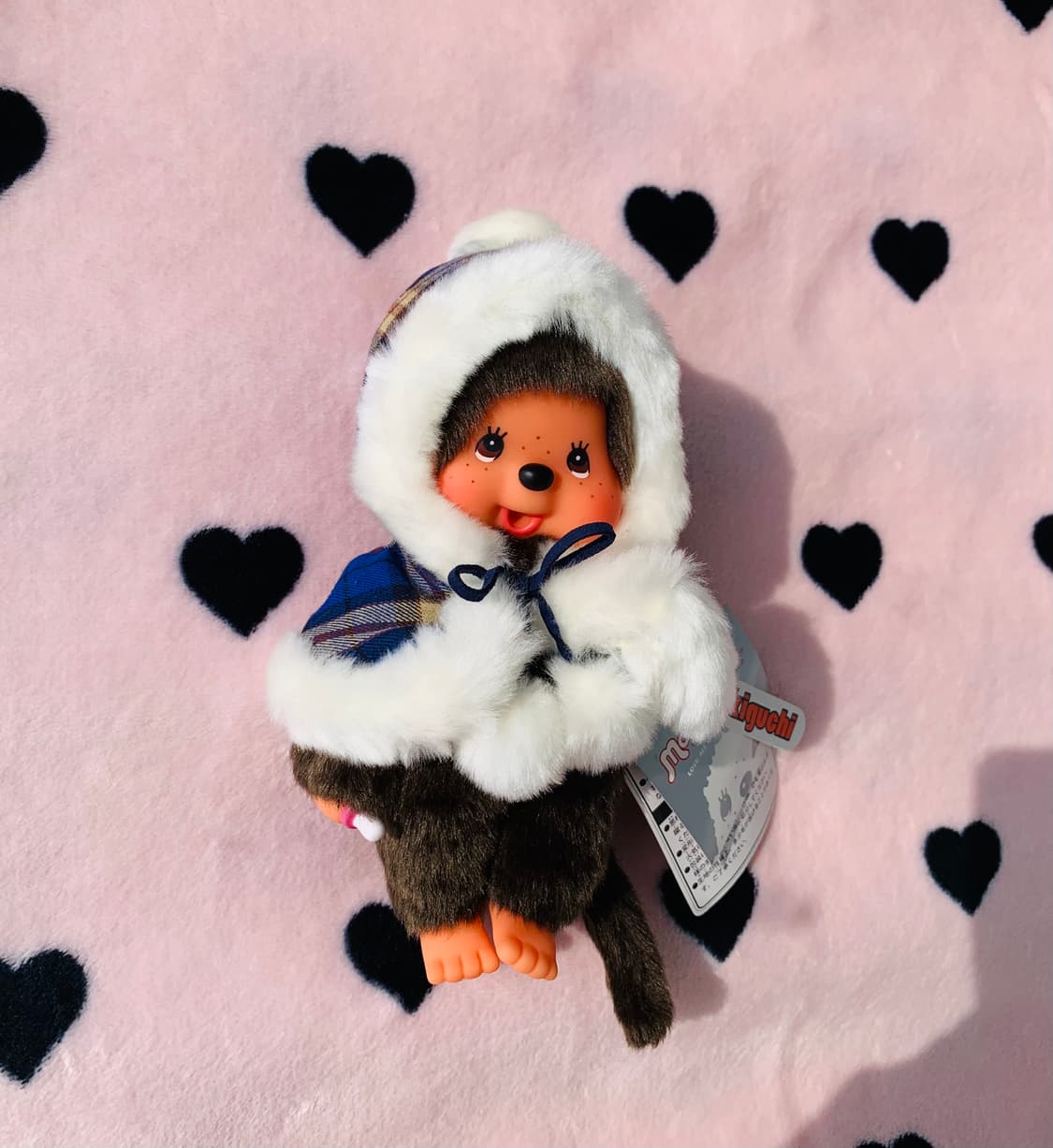 💙몬치치 체크 판초 망토 블루 상품이미지4