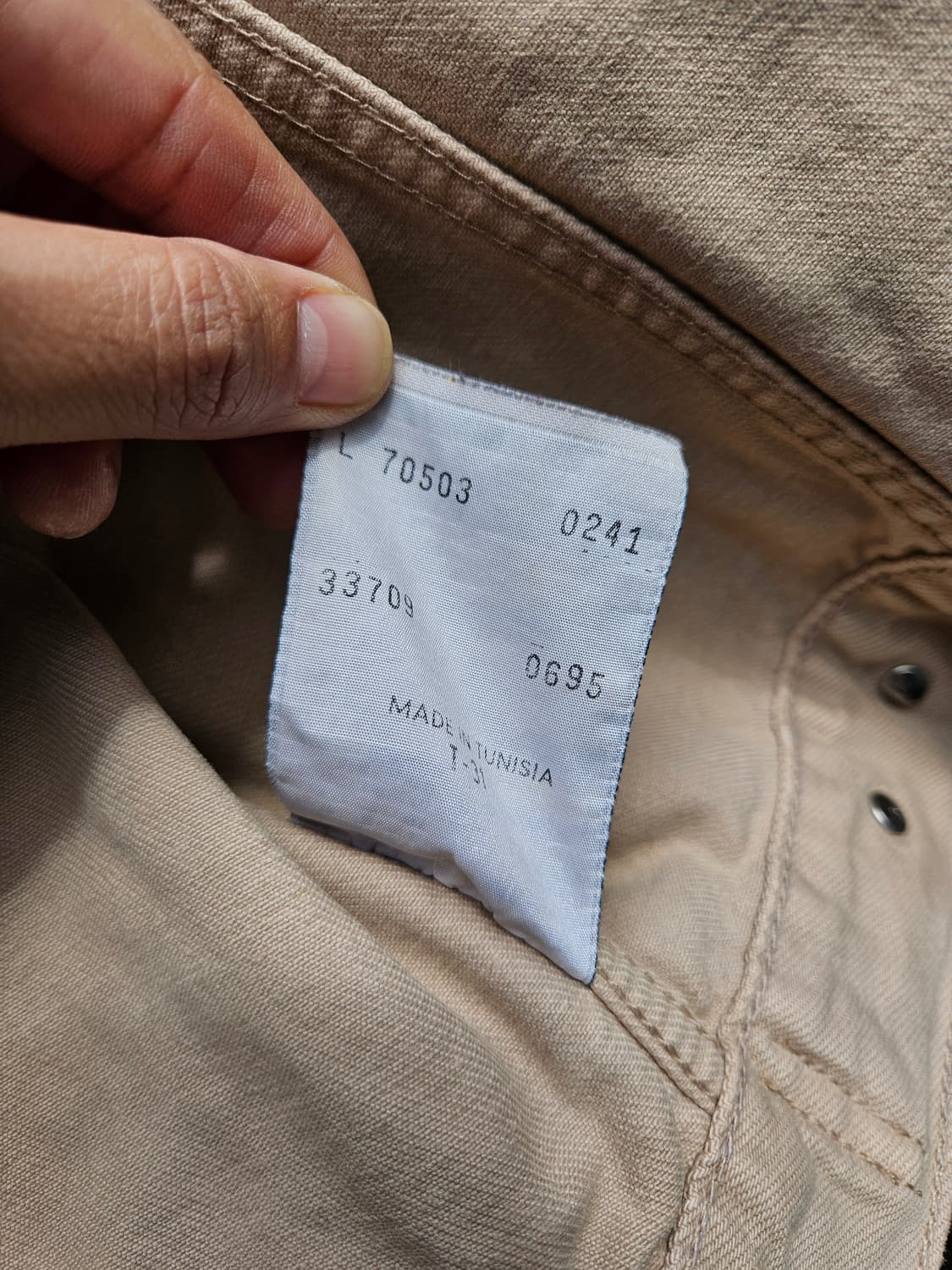 Levi's 리바이스 베이지 데님 트러커 자켓 (L, 루즈핏) 상품이미지7