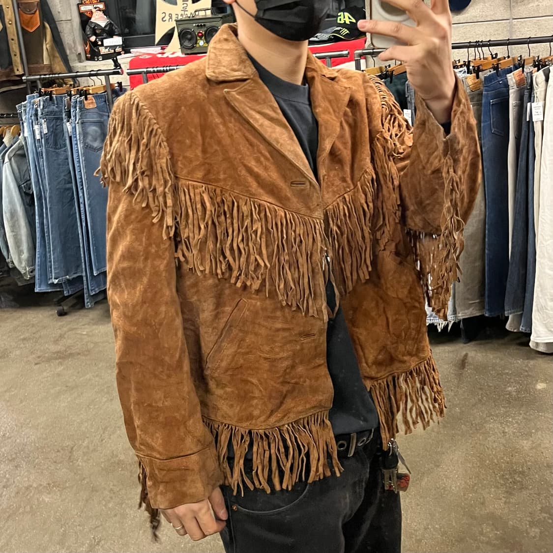 80s 빈티지 웨스턴 프린지 자켓 (100-105) 상품이미지9