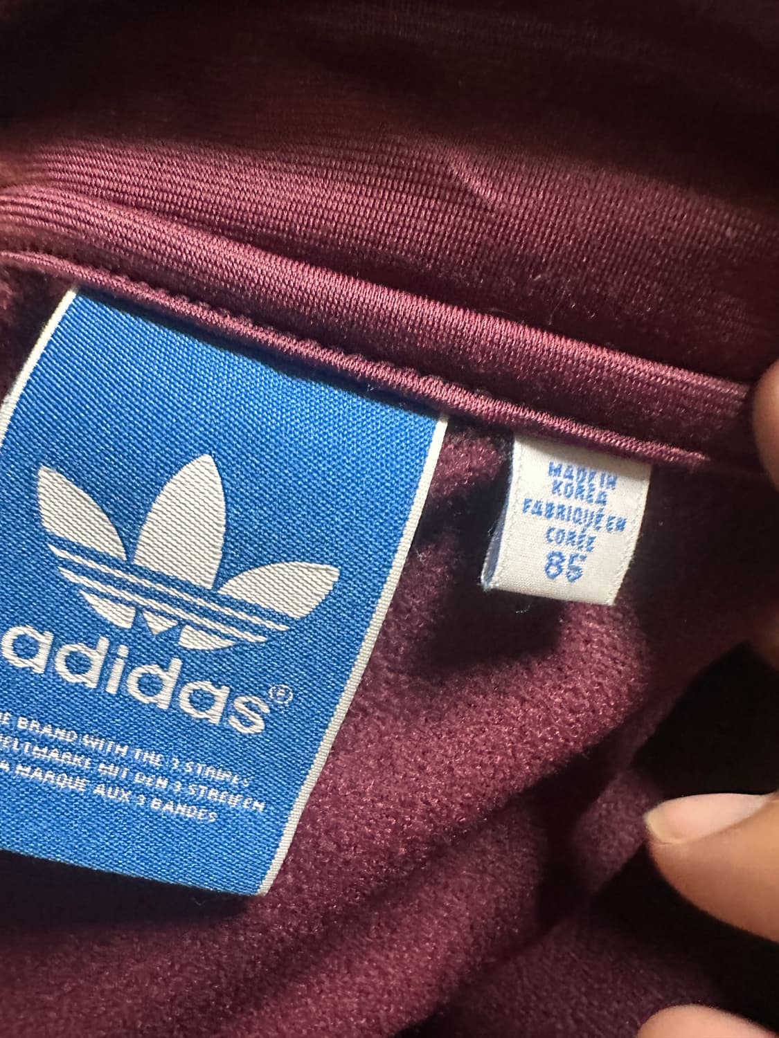 (S)대장급 아디다스 파이어버드 트랙져지 버건디 상품이미지2