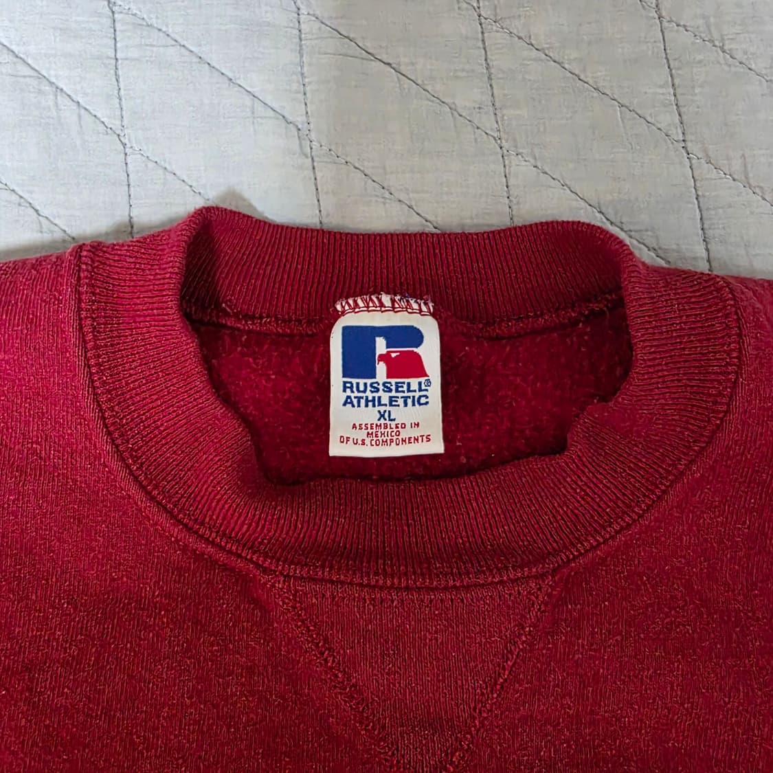 [XL] 90s 빈티지 러셀 레드 라이트 페이드 맨투맨 스웻 상품이미지5