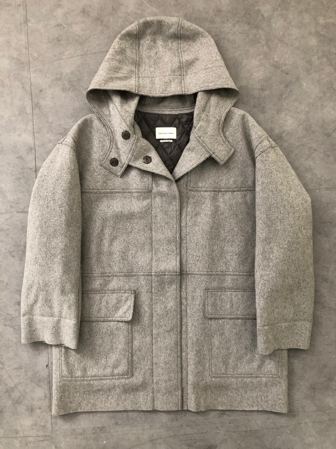 Isabel Marant 이자벨마랑 에뚜왈 그레이 후드 코트 상품이미지2