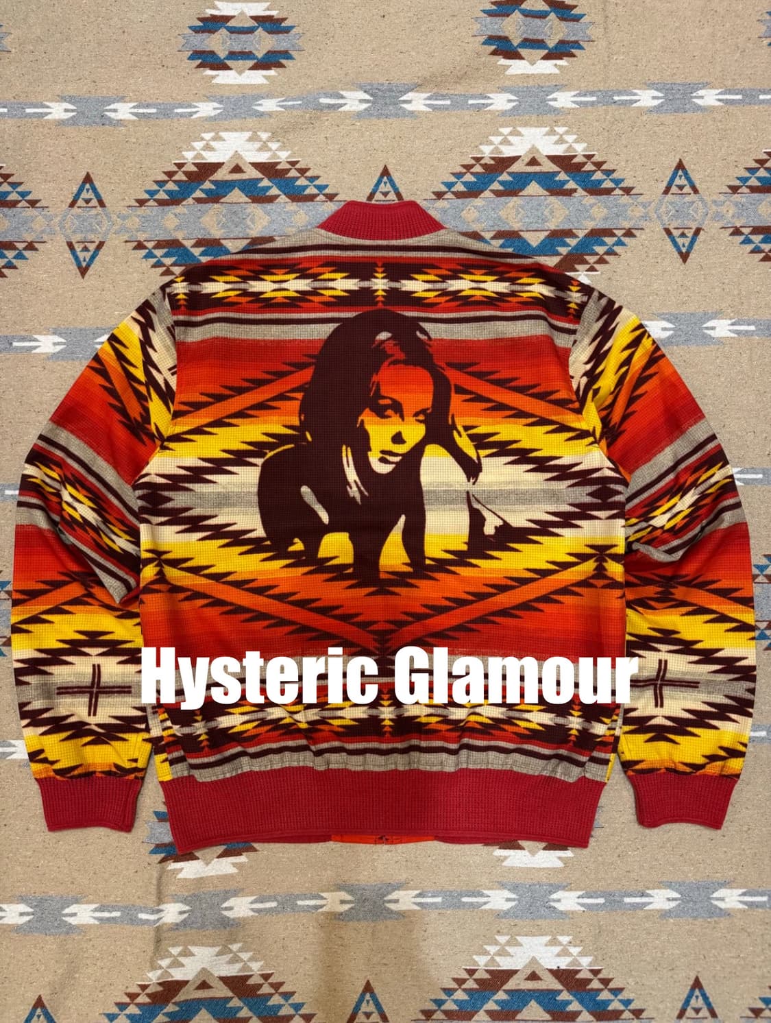 [L] 히스테릭글래머 native 패던 매쉬 블루종 자켓 상품이미지1