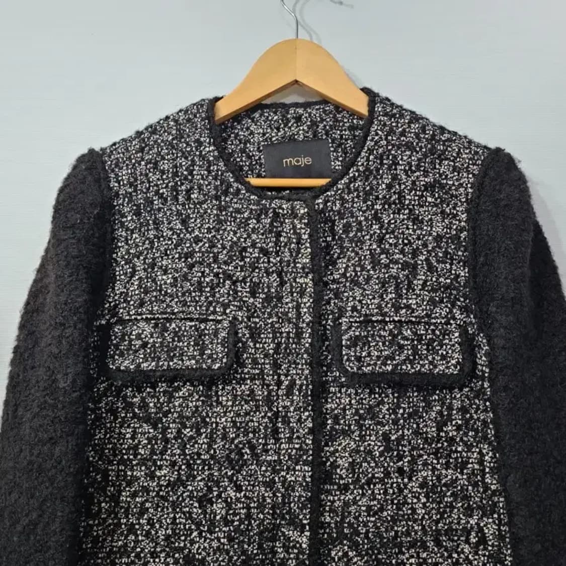 Maje 마쥬 트위드 자켓 블랙/화이트 ~55반 상품이미지3