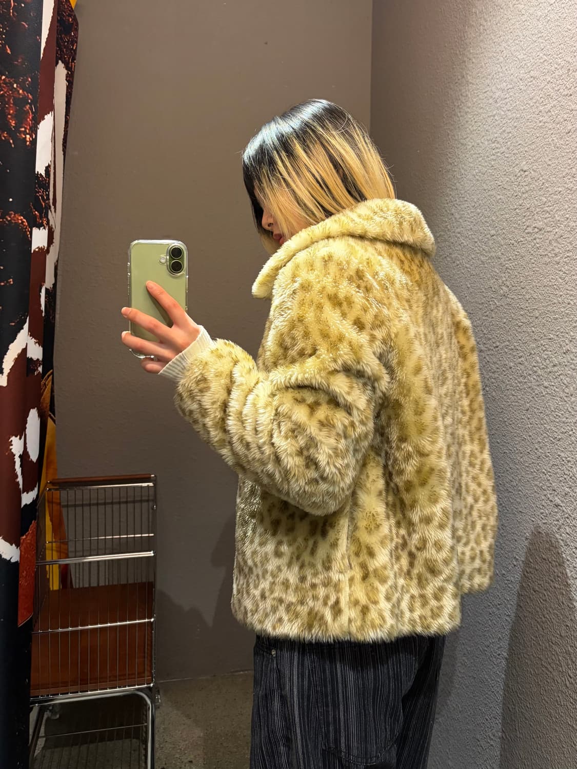 일본빈티지 레오파드 퍼자켓 상품이미지3