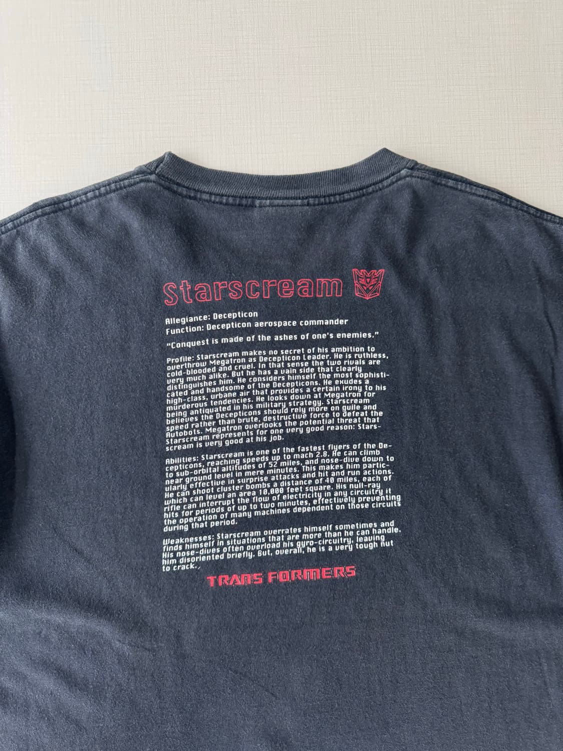 90s Transformers Starscream 티셔츠 상품이미지8