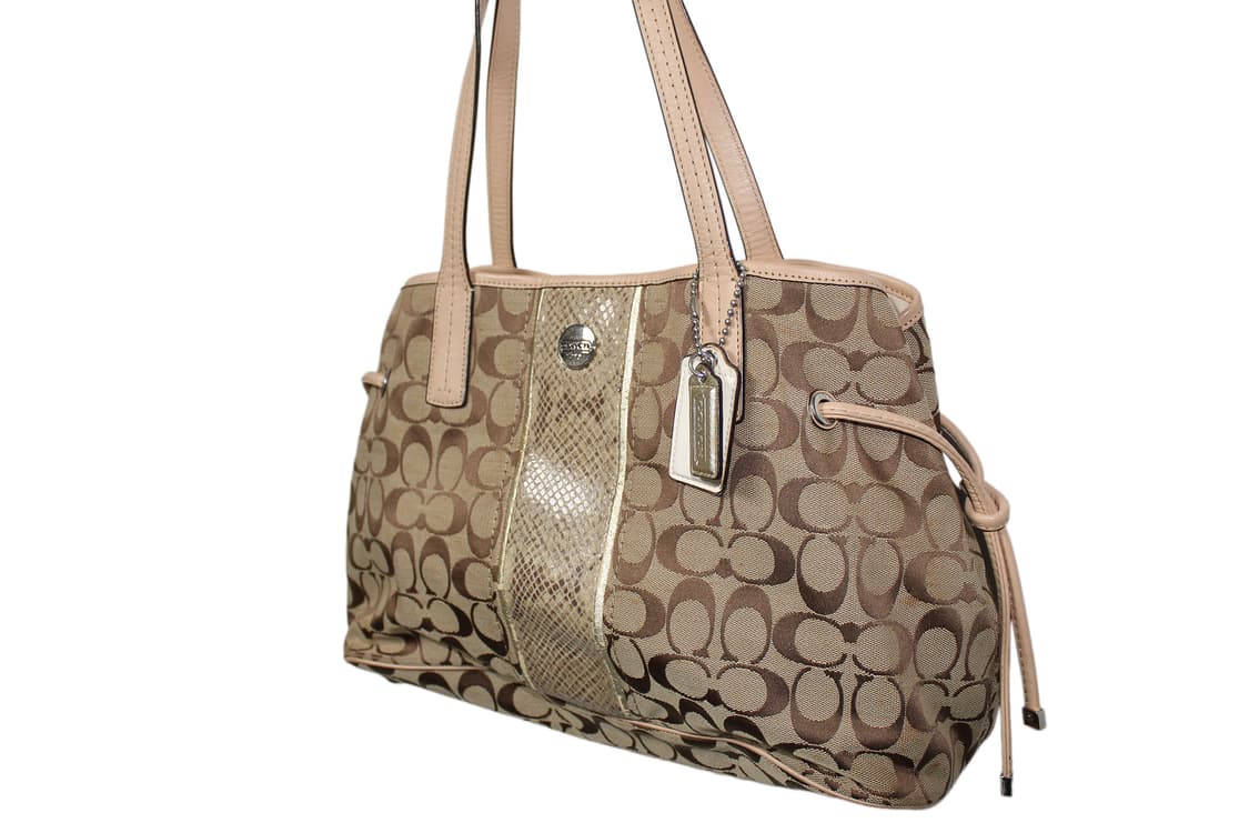 2000s Y2K COACH 코치 파이톤 토트백 상품이미지4