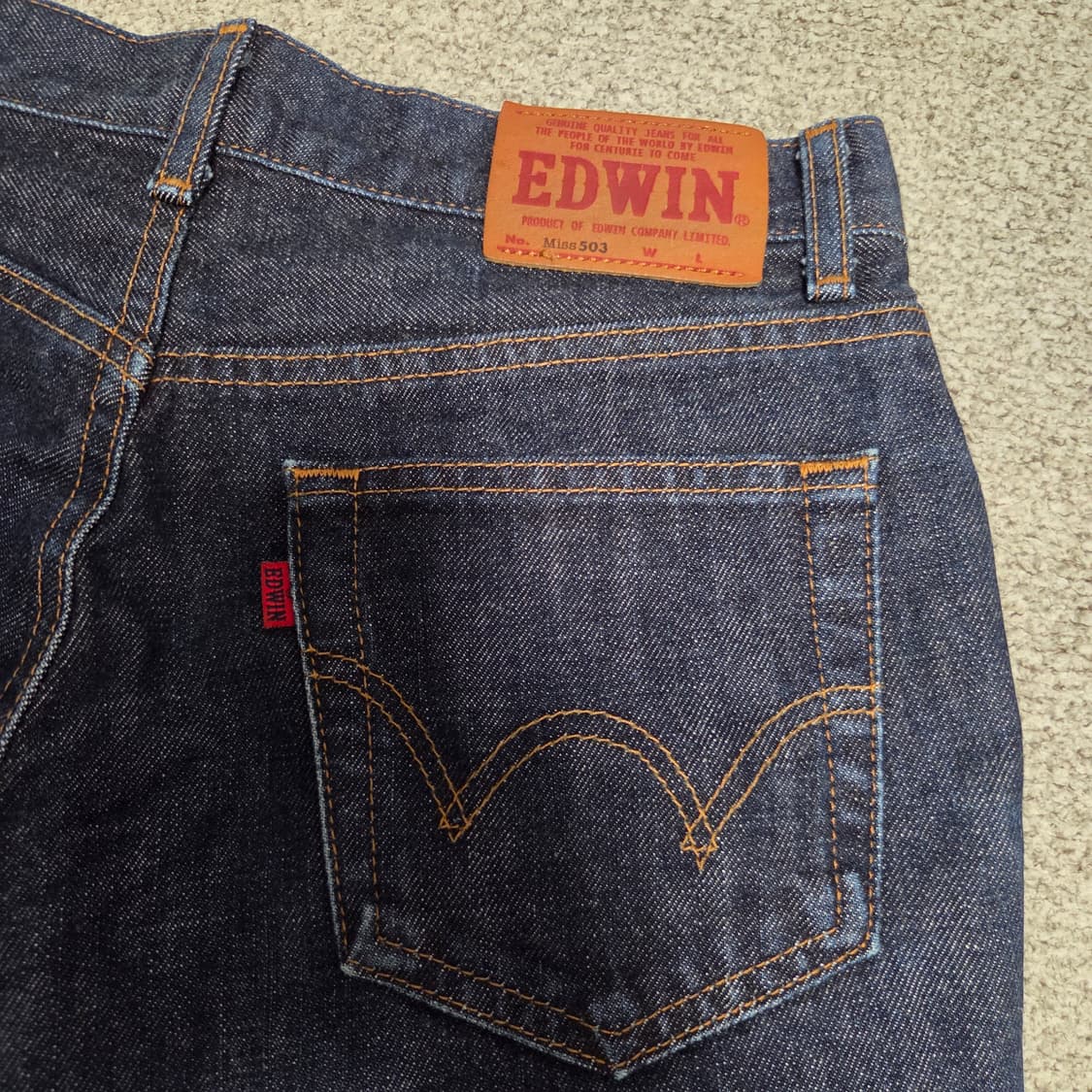 일본제 Edwin 데님 하프 팬츠 25-26 상품이미지5