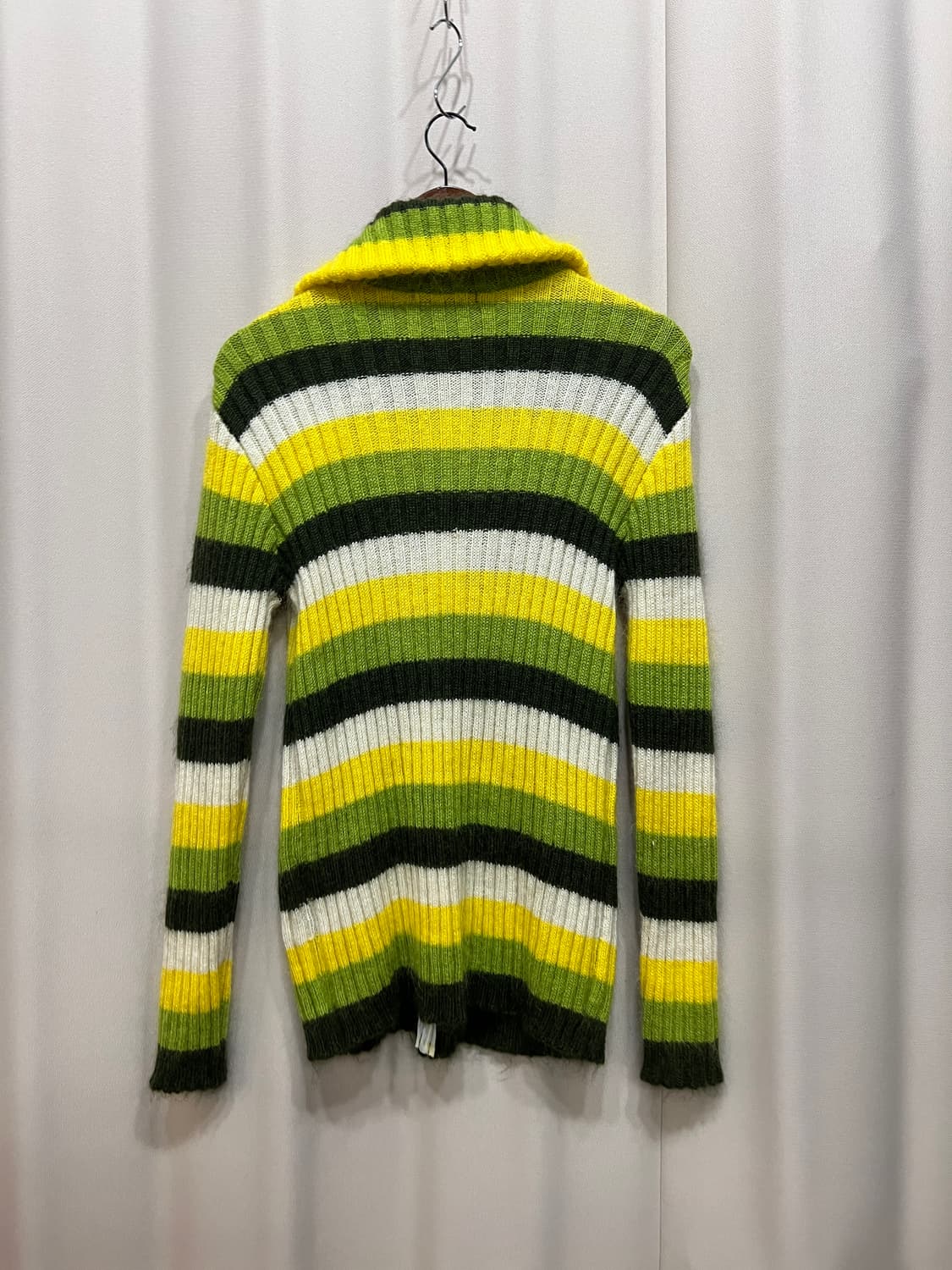 Roem 빈티지 여성 스트라이프 롱 니트집업 자켓  상품이미지6