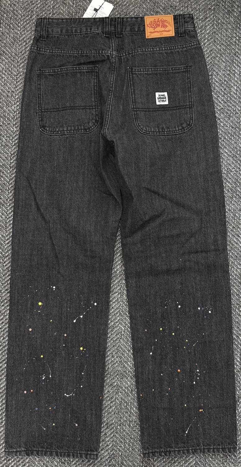 [새상품] 비슬로우x인세인개러지 페인팅 블랙진 30사이즈 상품이미지2