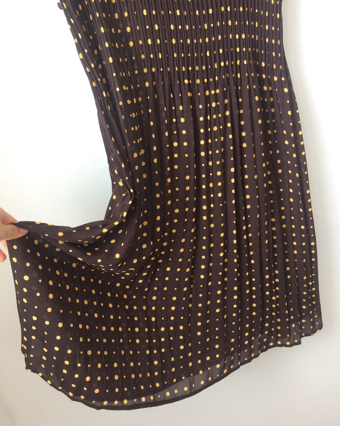 Dot pattern pleats onepiece 상품이미지3
